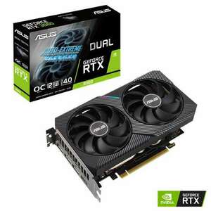 Asus RTX 3060 Dual V2 OC 12GB GDDR6 [LHR] (90YV0GB2-M0NA10) kép