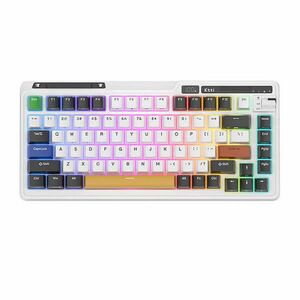 Mechanikus ANGOL kiosztású billentyűzet Royal Kludge KZZI K75 pro RGB, Moment Switch, fekete-fehér (KZZI K75 pro moment) kép