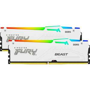 Kingston 64GB / 6000 Fury Beast RGB White (AMD EXPO) DDR5 RAM KIT (2x32GB) kép