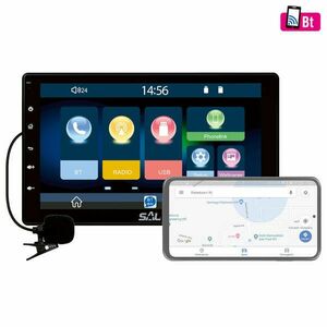 Home by Somogyi vbx1000, SAL VB X1000 autórádió és multimédiás lejátszó, 4 x 45 W, 2 + 1 RCA, CarPlay, Android Auto, USB Mirror Link kép