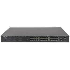 Intellinet 560559 Vezérelt Gigabit Ethernet (10/100/1000) PoE Fekete switch kép