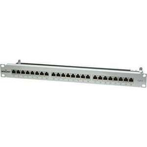 Rack szekrénybe építhető 24 portos RJ45 elosztó, CAT6 UTP, FTP patch panel, Intellinet 720014 kép