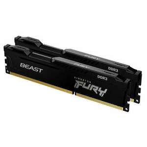 16GB 1600MHz DDR3 Kingston Fury Beast Black CL10 (2x8GB) (KF316C10BBK2/16) kép