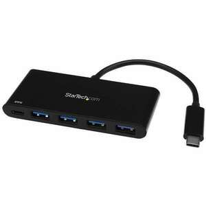 StarTech.com 4 portos USB 3.0 Hub fekete (HB30C4AFPD) kép