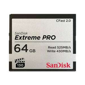 Sandisk Extreme Pro 64GB CFast 2.0 Class 10 UHS-I memóriakártya kép