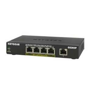 NETGEAR GS305Pv2 Gigabit Ethernet (10/100/1000) PoE támogatás Fekete kép