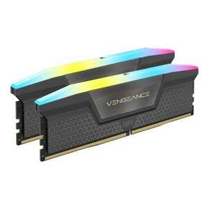 Corsair 96GB / 6000 Vengeance RGB Black DDR5 RAM KIT (2x48GB) (CMH96GX5M2B6000C30) kép