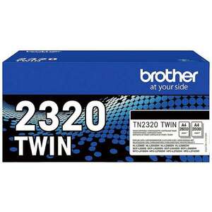 BROTHER TN2320 TWIN-pack black toners BK 2600pages/cartridge (TN2320TWIN) kép