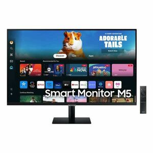 SAMSUNG SMART VA monitor 27" M5, 1920x1080, 16: 9, 250cd/m2, 4ms, 2xHDMI/2xUSB/WiFi/Bluetooth, hangszóró kép