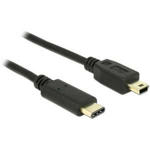 Delock Kábel USB Type-C 2.0 dugó &gt; USB 2.0 Mini-B típusú dugó 2, 0 m fekete (83336) kép