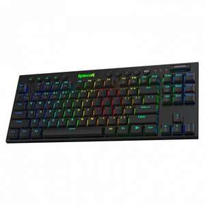 Redragon Horus TKL Brown Switch vezetékes/vezeték nélküli billentyűzet fekete (K621-RGB_BROWN_HU) (K621-RGB_BROWN_HU) kép