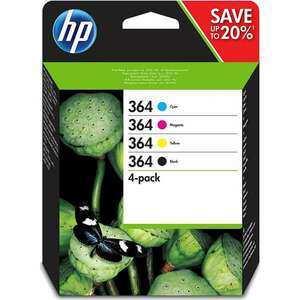 HP N9J73AE No.364 Multipack Bk, C, M, Y tintapatron eredeti (CB316E + CB318E + CB319E + CB320EE (J3M82AE SD534EE utódja)) kép