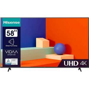 Hisense 58" 58A6K 4K UHD Smart LED Televízió, 147 cm, Dolby Vision HDR kép