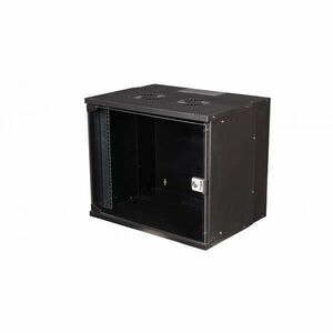 Equip Fali Rackszekrény - EWM-09-5440-B (19", 9U, 540x400mm, lapra szerelt, fekete) kép