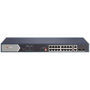 Hikvision Switch PoE - DS-3E0520HP-E (16 port 1000Mbps, 225W, 2x RJ45, 2xSFP) kép