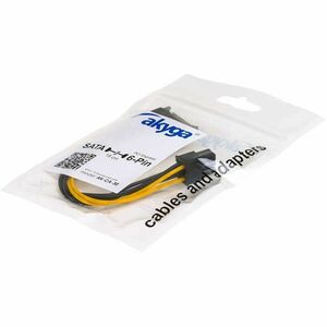 Akyga AK-CA-30 15cm 6-tűs PCI Express - SATA kábel kép