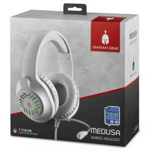 Spartan Gear - Medusa Wired Headset White/Grey (MULTI) kép