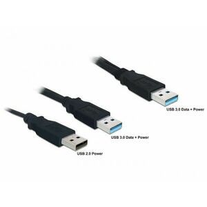 Delock kábel USB 3.0-A apa &gt; USB 3.0-A apa + USB 2.0-A apa (82908) kép