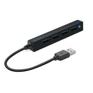 SPEEDLINK USB elosztó-HUB, 4 port, USB 2.0, SPEEDLINK "Snappy Slim" fekete kép