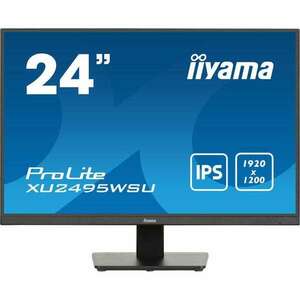 iiyama ProLite XU2495WSU-B7 számítógép monitor 61 cm (24") 1920 x 1200 pixelek 4K Ultra HD LED Fekete (XU2495WSU-B7) kép