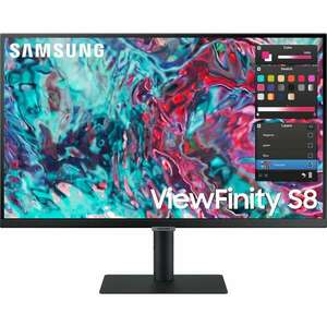 Samsung ViewFinity S80TB monitor 68, 6 cm (27") 3840 x 2160 px 4K Ultra HD LED Fekete kép