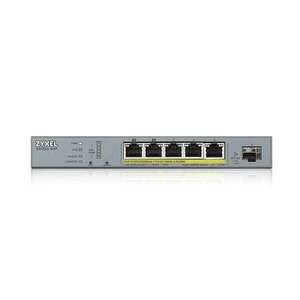 Zyxel GS1350-6HP-EU0101F Switch 5x1000Mbps (5xPOE) + 1xGigabit SFP Menedzselhető, GS1350-6HP-EU0101F kép