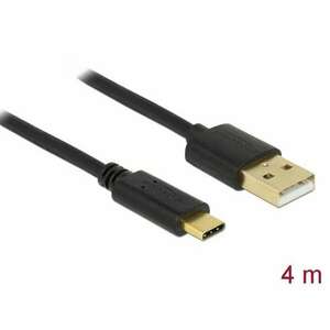 DeLOCK 83669 USB kábel 4 M USB 2.0 USB A USB C Fekete kép