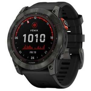 Garmin fenix 7X Solar palaszürke, fekete szilikon szíjjal okosóra (010-02541-01) kép