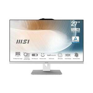 Msi business aio modern am272p 12m-842xeu, 27" fhd, i3-1215u, 8gb, 512gb m.2, int, noos, white 9S6-AF8212-842 kép