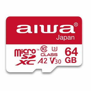 Aiwa MSDV30-64GB Nagy kapacitású micro SDHC memóriakártya Class10, IP57, 64 GB, V3 4K UHD kép