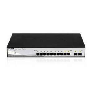 D-Link DGS-1210-10P 10-Portos Gigabit PoE Smart Managed Switch - Fekete kép