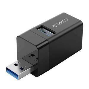 Orico USB3.0 Hub - MINI-U32-BK/8/ (3 port, Bemenet: USB-A, Kimenet: 1xUSB-A3.0+2xUSB-A2.0, fekete) kép