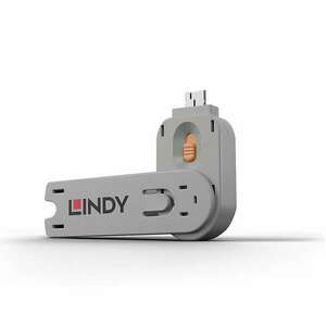 LINDY USB portblokkoló kulcs - Narancssárga kép