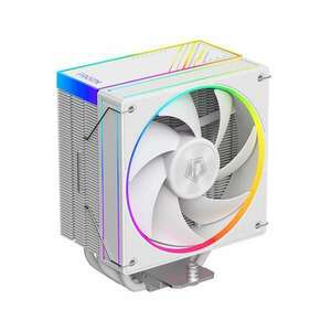 ID-Cooling CPU Cooler - FROZN A410 ARGB WHITE (29.9dB; max. 132, 54 m3/h; 4pin, 4 db heatpipe, 12cm, A-RGB, PWM) kép