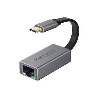 Promate Átalakító - GIGALINK C (USB-C adapter, 1000 Mbps, RJ45, szürke) kép