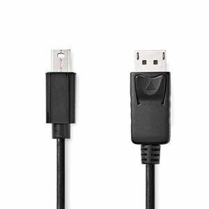 Mini DisplayPort kábel | DisplayPort 1.2 | Mini DisplayPort Dugasz | DisplayPort Dugasz | 21.6 Gbps | Nikkelezett | 2.00 m | Kerek | PVC | Fekete | Label kép