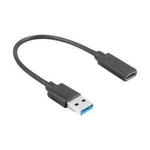 LANBERG AD-UC-UA-03 Lanberg Adapter USB TYPE-C(F)- USB Type-A (M) 15cm Black kép