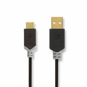 USB kábel | USB 2.0 | USB-A Dugasz | USB-C™ Dugasz | 480 Mbps | Aranyozott | 1.00 m | Kerek | PVC | Antracit | Ablakos Doboz kép