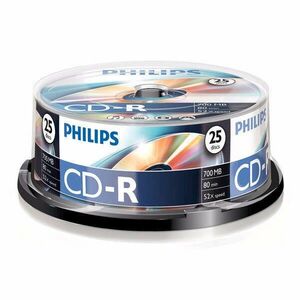 Philips CD-R80CB 52x cake box lemez 25db/csomag kép