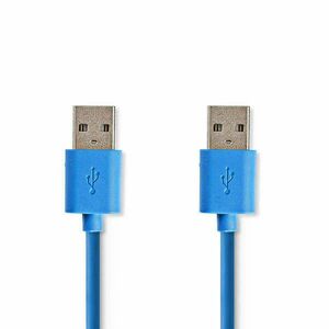 USB kábel | USB 3.2 Gen 1 | USB-A Dugasz | USB-A Dugasz | 5 Gbps | Nikkelezett | 2.00 m | Kerek | PVC | Kék | Műanyag Zacskó kép