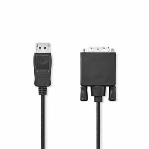 DisplayPort kábel | DisplayPort Dugasz | DVI-D 24+1-Érintkezős Dugasz | 1080p | Nikkelezett | 1.00 m | Kerek | PVC | Fekete | Műanyag Zacskó kép