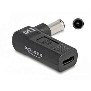 Delock Laptop töltőkábel adapter USB Type-C anya - Sony 6, 0 x 4, 3 mm apa 90 fokban hajlított (60014) kép