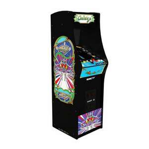 Függőleges konzol 14 játék ARCADE1UP, Galaga Deluxe, 155 cm magas, 17 hüvelykes színes kijelző, Wi-Fi ranglisták, sátor világítás, állítható hangerő, felborulás elleni védelem, valódi játékte kép