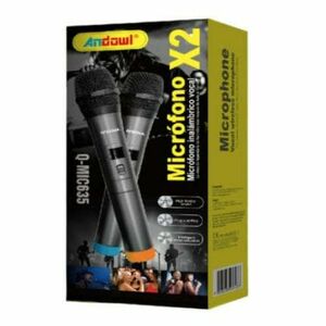 Andowl Q-MIC635 Professional vezeték nélküli mikrofon szett 2, Fekete kép