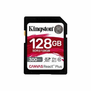 Kingston SDR2/128GB memóriakártya SDXC 128GB Canvas React Plus UHS-II 300R/260W U3 V90 kép