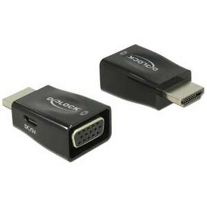 Delock Adapter HDMI-A dugó &gt; VGA hüvely kép