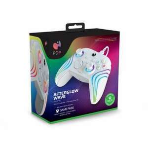 PDP Afterglow Wave, Xbox Series X|S, Xbox One, PC, RGB LED Lighting, Fehér, Vezetékes kontroller kép