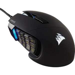 Corsair Scimitar RGB ELITE MOBA/MMO Gaming optikai egér fekete (CH-9304211-EU) (CH-9304211-EU) kép