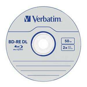 VERBATIM BD-RE BluRay lemez, kétrétegű, újraírható, 50GB, 2x, 1db, normál tok, VERBATIM kép