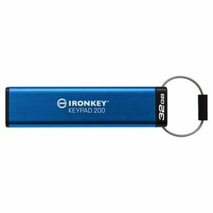 Kingston Technology IronKey Keypad 200 USB flash meghajtó 32 GB USB A típus 3.2 Gen 1 (3.1 Gen 1) Kék kép